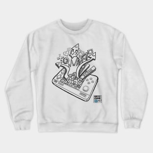 6AT0GAMING Tee (Pure Black Outline) Crewneck Sweatshirt